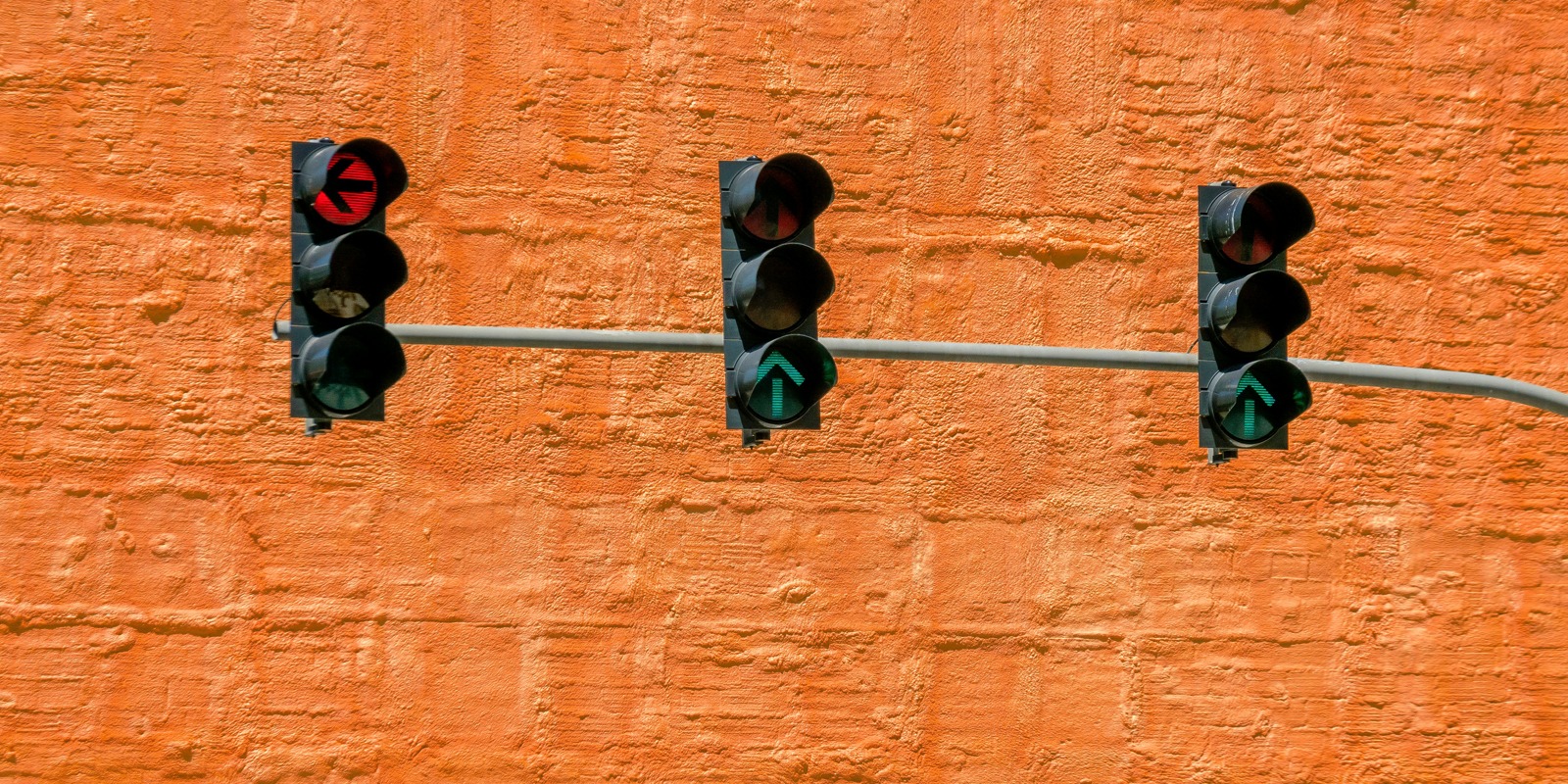 Ampeln zeigen Rot & Grün